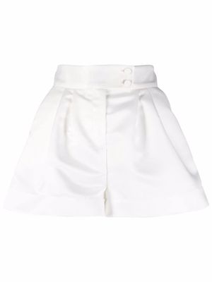 Styland pleated tailored shorts - White