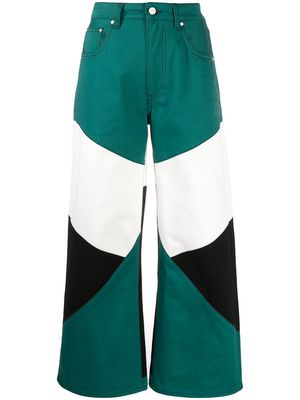 Kirin colour-block trousers - Green