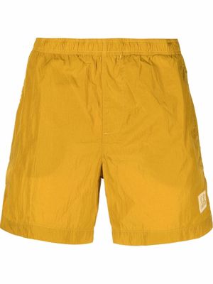 C.P. Company logo-patch detail swim shorts - Yellow
