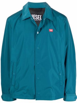 Diesel J-Coal-NP coated coach jacket - Blue