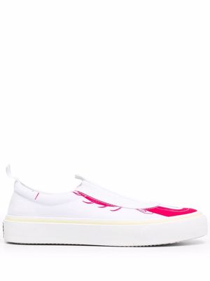 Opening Ceremony dragon-print slip-on sneakers - White