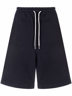 There Was One fleece drawstring track shorts - Blue
