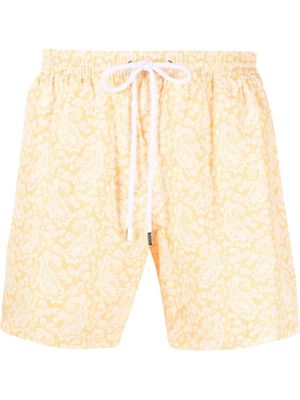 Barba paisley-print swim shorts - Yellow