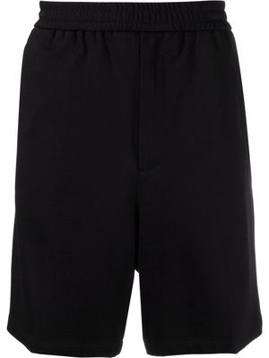 Emporio Armani straight-leg elasticated-waist shorts - Black