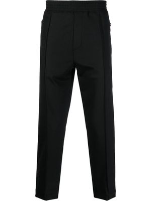 Neil Barrett elasticated-waist tapered cropped trousers - Black