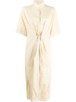 Lemaire short sleeve button-up midi dress - Yellow