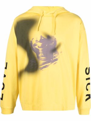 1017 ALYX 9SM graphic-print cotton hoodie - Yellow