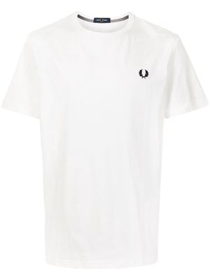 FRED PERRY logo-embroidered T-shirt - White