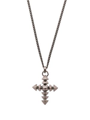 Northskull Statement Cross-pendant necklace - Silver