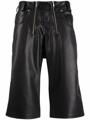 GmbH knee-length faux leather shorts - Black