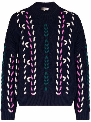 Isabel Marant Zolan cable-knit jumper - Blue