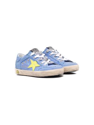 Golden Goose Kids star patch trainers - Blue