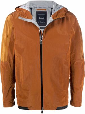 Herno hooded zip-up jacket - Brown