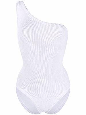 Hunza G Nancy one-shoulder asymmetric swimsuit - White