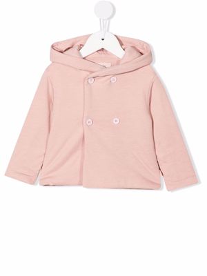 TEDDY & MINOU double-breasted hooded jacket - Pink