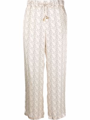 Aeron arcade silk printed cropped trousers - Neutrals