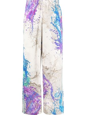 Martine Rose splash print trousers - White