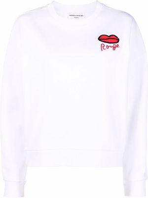 SONIA RYKIEL graphic-print cotton sweatshirt - White