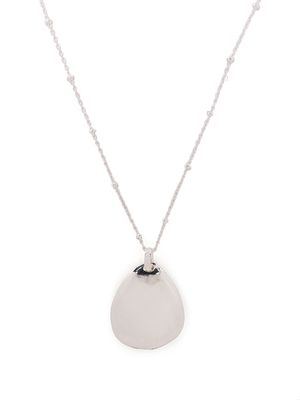 DOWER AND HALL Pebble-pendant silver necklace