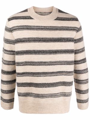 Maison Margiela striped wool-blend jumper - Neutrals