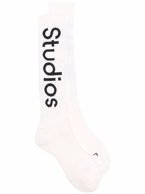 Acne Studios intarsia-knit ankle socks - White