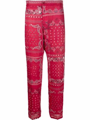 ETRO paisley-print straight-leg trousers - Red