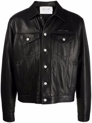 1017 ALYX 9SM button down leather jacket - Black