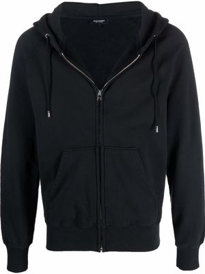 Ron Dorff logo-print zipped hoodie - Black