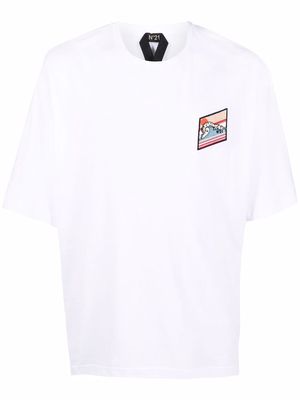 Nº21 logo-patch T-shirt - White