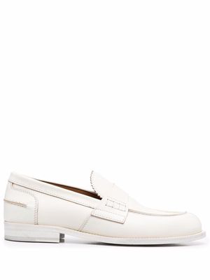 Buttero round-toe penny loafers - White