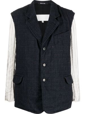 Maison Margiela single-breasted layered coat - Blue