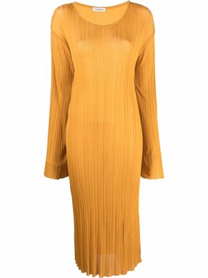 There Was One ribbed-knit midi dress - Orange
