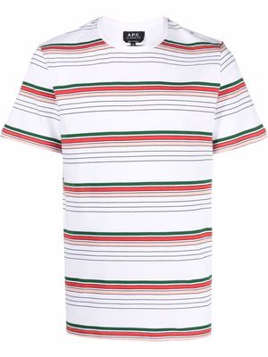 A.P.C. striped short-sleeve T-shirt - White