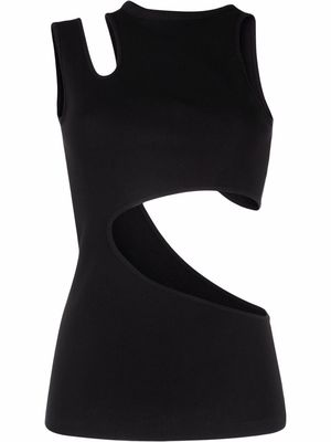 Balmain asymmetric cut-out top - Black