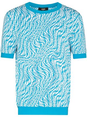 Fendi FF Vertigo short-sleeve jumper - Blue