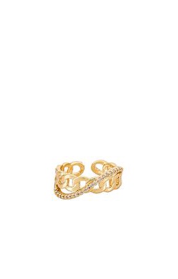 BRACHA Lacy Ring in Metallic Gold.