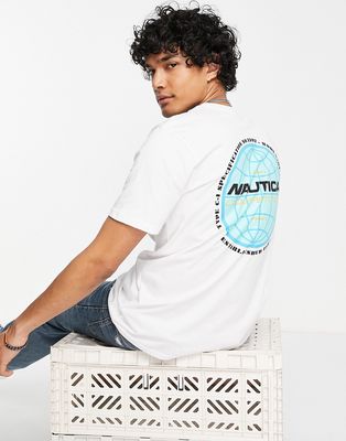 Nautica Competition guapote back print t-shirt in white