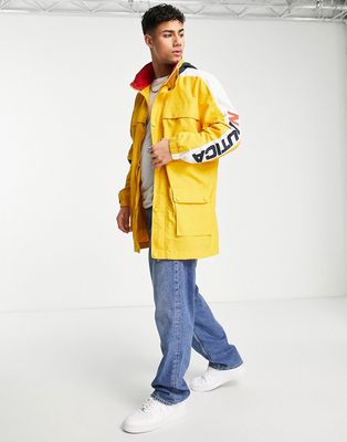 Nautica Archive brumley jacket with concealed hood in gold