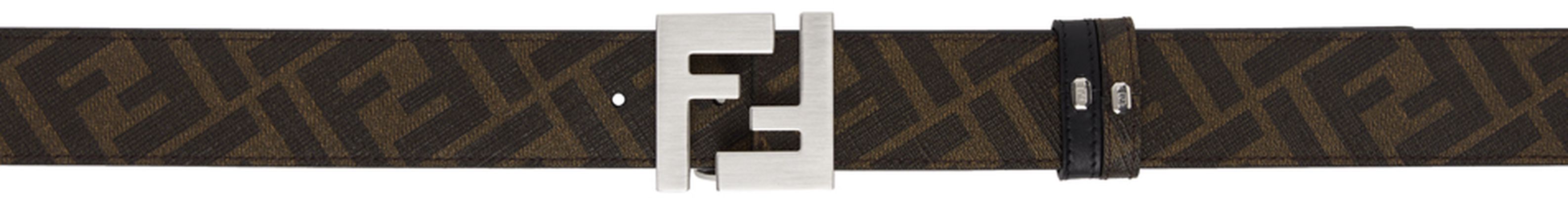 Fendi Reversible Brown & Black 'Forever Fendi' Belt