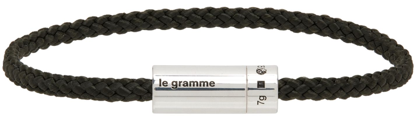 Le Gramme Khaki & Silver 'Le 5 Grammes' Nato Bracelet