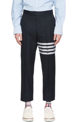 Thom Browne Navy Twill Trousers