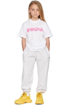 Balenciaga Kids Kids White & Pink Slime T-Shirt