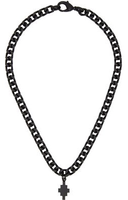 Marcelo Burlon County of Milan Black Cross Chain Necklace