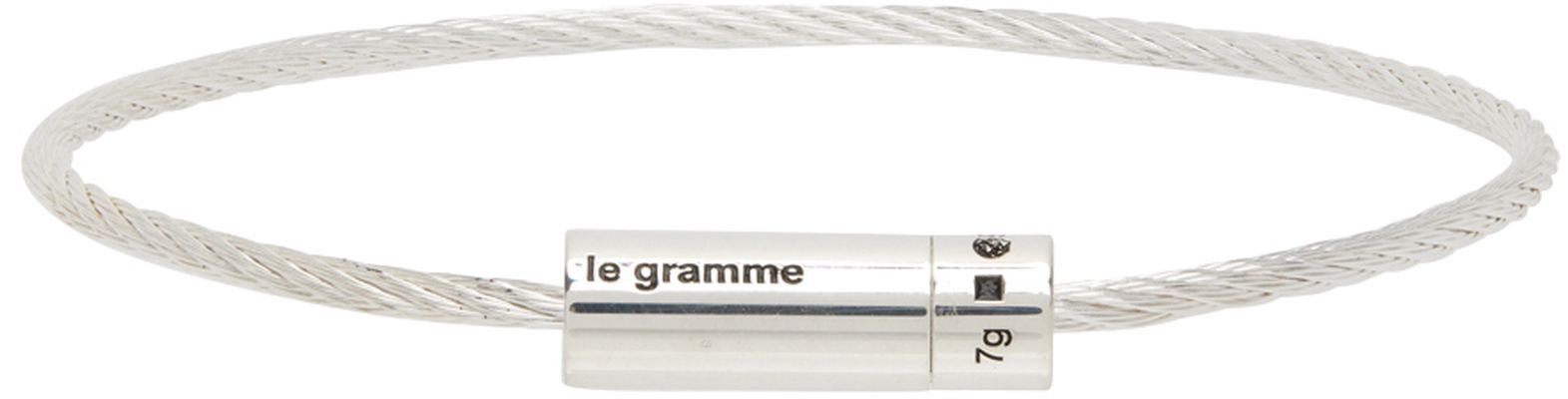 Le Gramme Silver 'Le 7 Grammes' Cable Bracelet