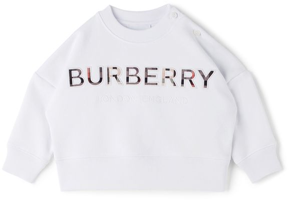 Burberry Baby White Logo Sweatshirt