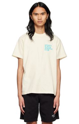 Sporty & Rich Beige Cotton T-Shirt