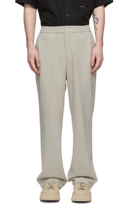 Solid Homme Grey Polyester Lounge Pants