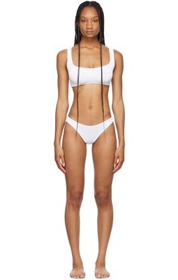 Hunza G White Cropped Xandra Bikini