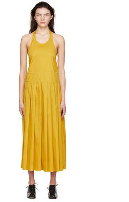 S Max Mara Yellow Perseo Midi Dress