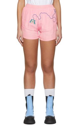 Sky High Farm Workwear Pink Cupro Shorts